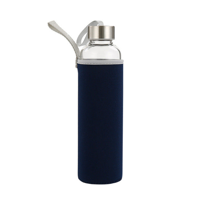 Portable Glass Water Bottle