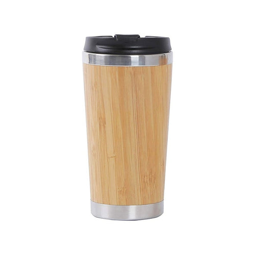 Natural Bamboo Travel Mug with Lid Stainless