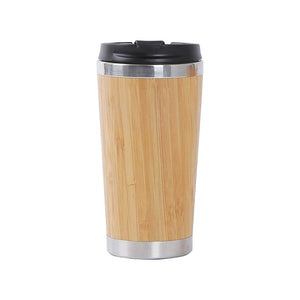 Natural Bamboo Travel Mug with Lid Stainless